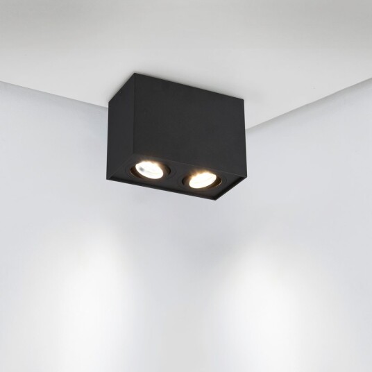 Plafond Biscuit   Matt svart