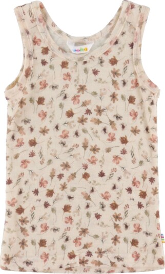 Joha Undertrøye Ull Lyserød m. Blomster Joha 120 Undertrøye Beige Brun Rosa