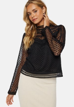 Y.A.S Alberta LS New Lace Top Black L