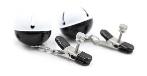 Fetish Addict Nipple Clamps With Bell