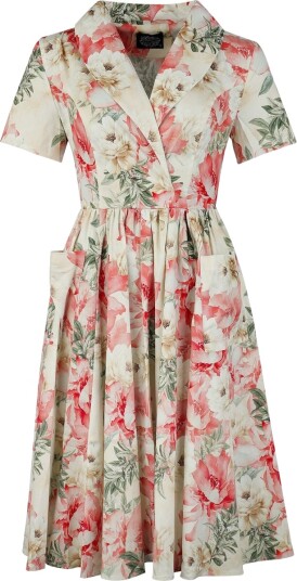 H&R London Middellang kjole   Amaryllis Swing Dress   XS til 4XL   Damer   flerfarget