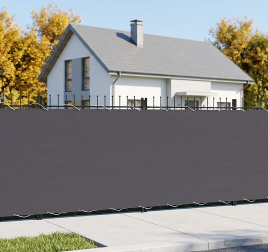 vidaXL Balkong privat skjerm 1,5 x 15 m Stoff med PU belegg Antrasitt