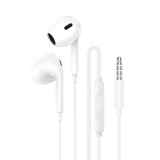 Borofone BM100 In Ear hodesett med 3,5 mm 1,2 m Hvit