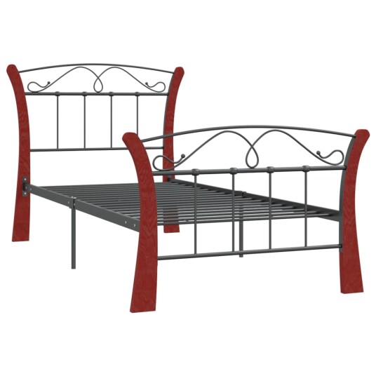 vidaXL Sengeramme svart metall 90x200 cm