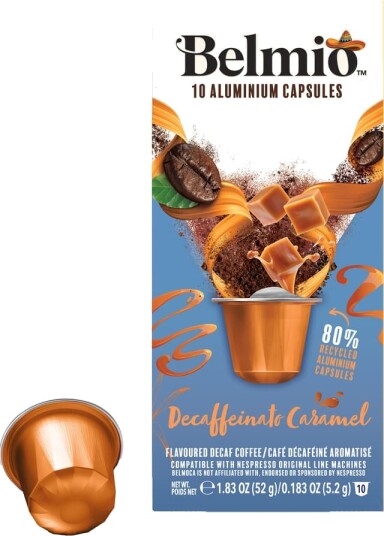 Belmio Decaffeinato Caramel kaffekapsler til Nespresso 10 pk Belmio Decaffeinato Caramel kaffekapsler til Nespresso 10 pk