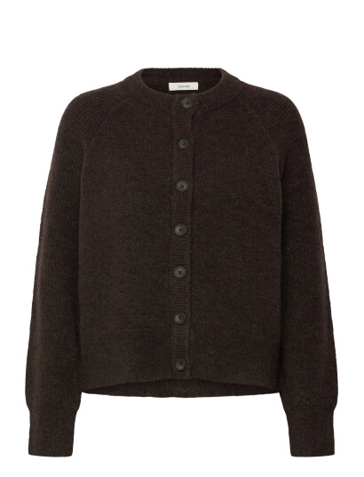 Selected Slfrena Ls Knit Cardigan Camp - Brown - S Selected Slfrena Ls Knit Cardigan Camp - Brown - S