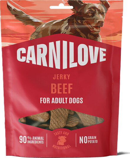 Carnilove 100g Hundesnacks Beef Jerky - Tyggelegemidler for hund Carnilove 100g Hundesnacks Beef Jerky - Tyggelegemidler for hund