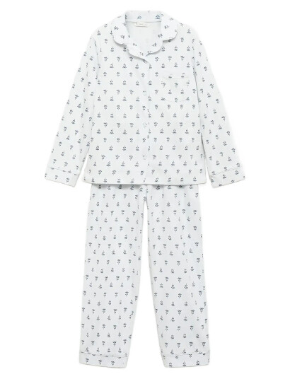 Mango Floral-Print Pyjamas - Blue - 5-6