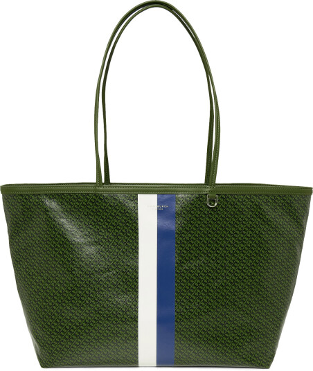 Tory Burch The Racer Tote Green ONE SIZE Tory Burch The Racer Tote Green ONE SIZE