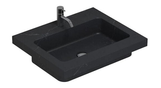 Dansani Calidris Unique Møbelservant 60,5x50,5 cm, Charcoal Soapstone