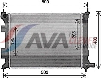 AVA COOLING SYSTEMS HY2492 Radiator motorkjøling AVA COOLING SYSTEMS HY2492 Radiator motorkjøling