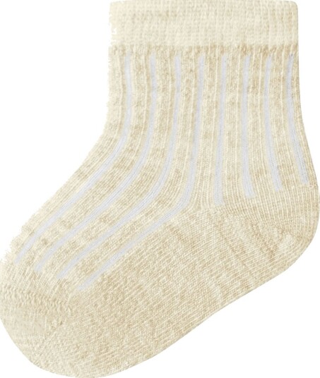 Lil" Atelier Sokker Ull NmnRakel Turteldue Lil Atelier 74/80 Sokker Beige Hvit 74 80