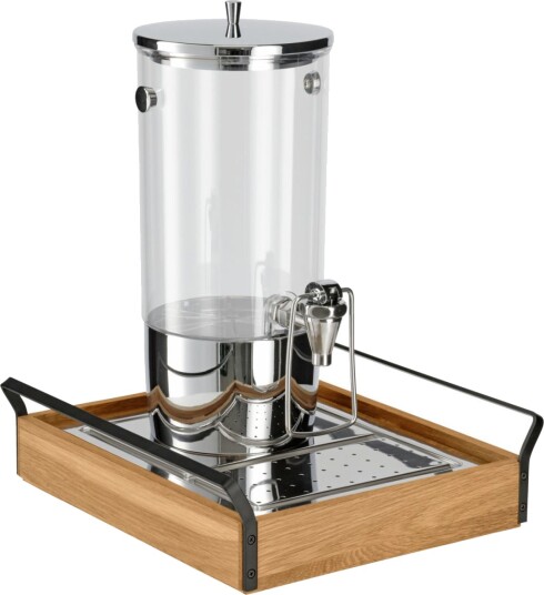 VEGA Drikkedispenser  Esino enkel GN 1/2; 35.4x38.6x42 cm (LxBxH); Eik/Svart/Stålgrå
