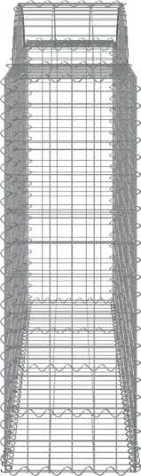 vidaXL Gabionkurver buede 9 stk 200x50x120/140 cm galvanisert jern