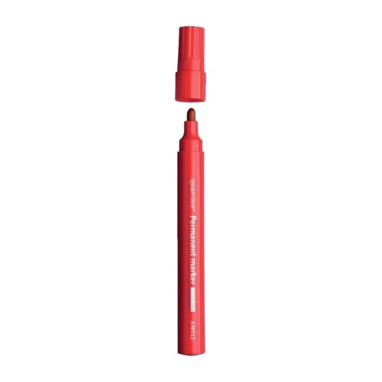 Quantore Permanent Merkepenn Rund Spiss 1-1,5 mm Rød Quantore Permanent Merkepenn Rund Spiss 1-1,5 mm Rød