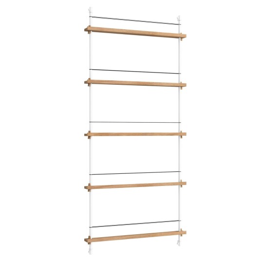 Moebe Magazine Hylle 85x188 cm Eik/Hvit Moebe Magazine Hylle 85x188 cm Eik/Hvit