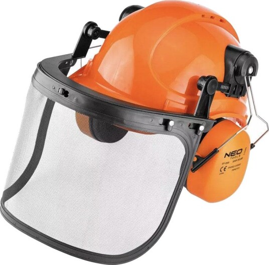 NEO Vernehjelm For Motorsag 3-i-1 ABS, Justerbar, Visir Og Hørselvern (SNR 30 db)