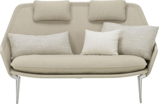 Vitra Slow Sofa Flocca 0650/ Beige 02/ Krom Vitra Slow Sofa Flocca 0650/ Beige 02/ Krom
