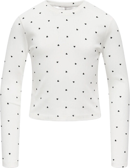 Kids Only Kogbella Life Aop L/S Top Jrs Noos White 158 164
