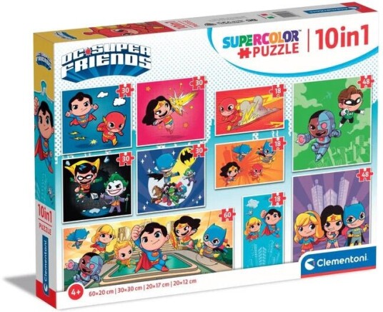 Clementoni Super Color DC Super Friends Puslespill 10-i-1