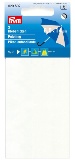 Selvklebende reparasjonslapper 2stk. 6,5x14 cm hvit nylon Selvklebende reparasjonslapper 2stk. 6,5x14 cm hvit nylon