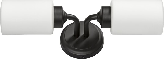 Boda Dobbel Vegglampe E14 IP44  Bredde 36 Cm  Sort