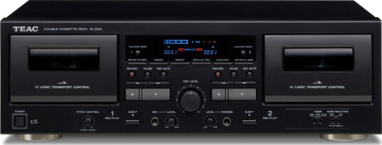 TEAC W-1200 Midi Dobbel Kassettspiller med Fjernkontroll - Svart TEAC W-1200 Midi Dobbel Kassettspiller med Fjernkontroll - Svart