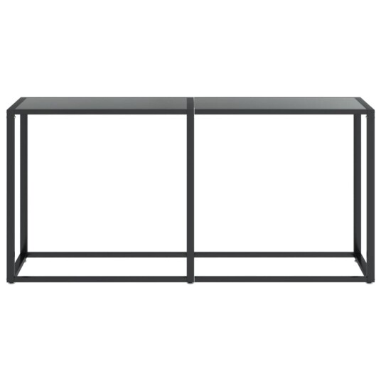 vidaXL Konsollbord svart 160x35x75,5 cm herdet glass