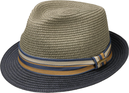 Stetson Licano Toyo Trilby Straw Hat Navy 59/L Stetson Licano Toyo Trilby Straw Hat Navy 59/L