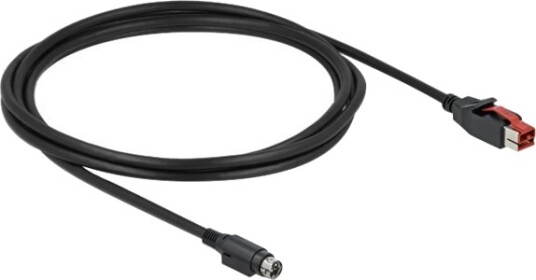 Delock Strømforsynt Usb Kabel Usb Pluspower 24 V Hann Til Power Mini Din Hann 24 V 3 M Svart