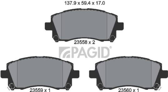 PAGID T3125N Bremseklosser