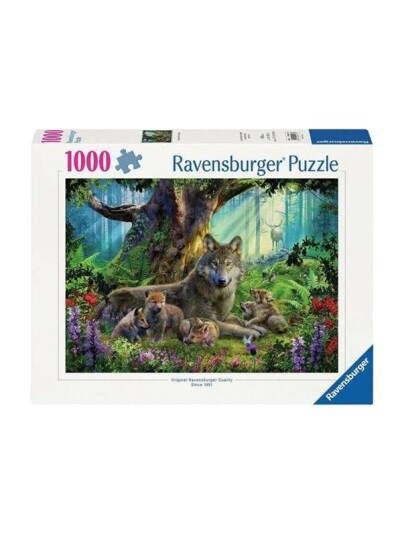 Ravensburger Jigsaw Puzzle Family Wolf In The Forest 1000pcs.