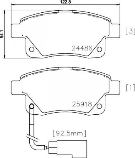 Bremseklosser HELLA 8DB 355 012-781
