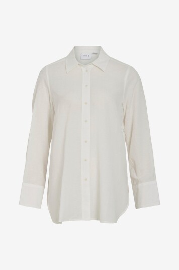 Vila Skjorte viLinaja Button L/S Shirt Natur