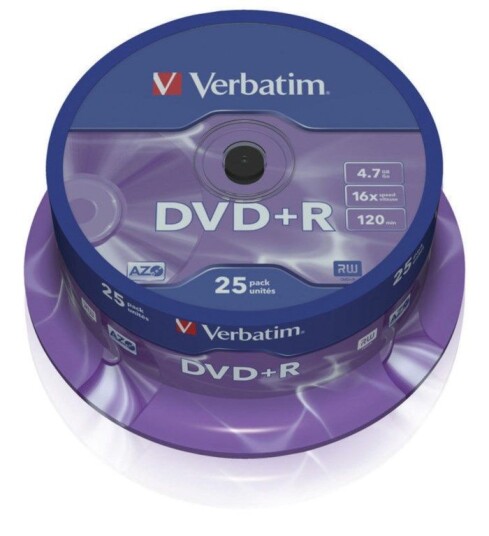 Verbatim DVD+R på spindel 25-pk. Verbatim DVD+R på spindel 25-pk.