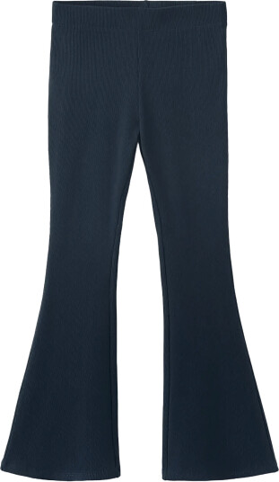 Mango Ribbed Flared Leggings Navy 122