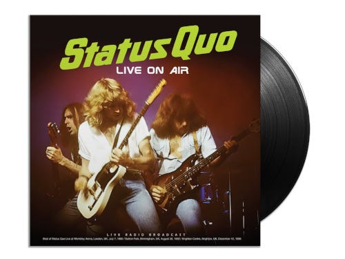 Status Quo Live On Air Live Radio Broadcast LP/Vinyl Status Quo Live On Air Live Radio Broadcast LP/Vinyl