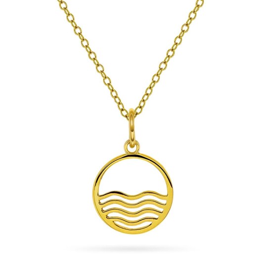 Pan Jewelry Smykke i 925 forgylt sølv med vannmannen Pan Jewelry Smykke i 925 forgylt sølv med vannmannen