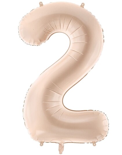 Tallet 2 Beige Stor Folieballong 72 cm