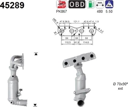Katalysator AS 45289