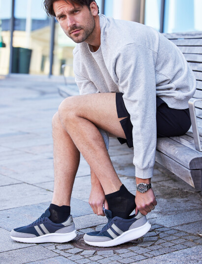 TOPECO Sport Socks, Low-Cut 4-P, Black 40/45 - Black - 4045