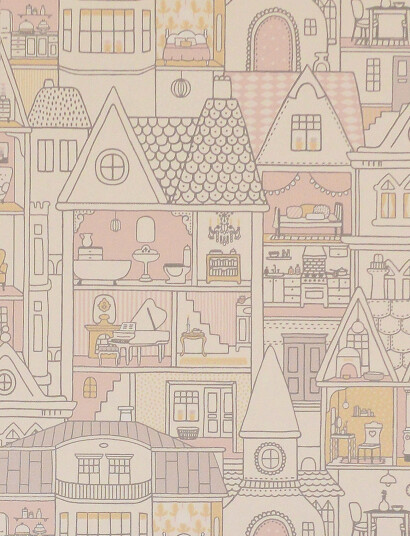 Majvillan Wallpaper Dollhouse Wool White White 1005X 53CM