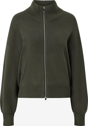 Gina Tricot Kardigan Knitted zip bomber cardigan Grønn