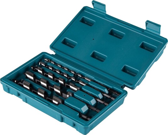 Makita - Bor - For Heltre, Bløtt Tre, Løvtre, Glued Wood, End Grain Wood - Vribordel - 5 Deler - 6 Mm, 8 Mm, 13 Mm, 16 Mm, 19 Mm - Heksagonal - Lengde: 200 Mm Makita - Bor - For Heltre, Bløtt Tre, Løvtre, Glued Wood, End Grain Wood - Vribordel - 5 Deler - 6 Mm, 8 Mm, 13 Mm, 16 Mm, 19 Mm - Heksagonal - Lengde: 200 Mm