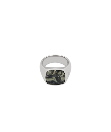 Tom Wood Cushion Ring Kambaba Ring Grønn/Sølv 64