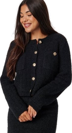 BUBBLEROOM Button Knitted Jacket Black S