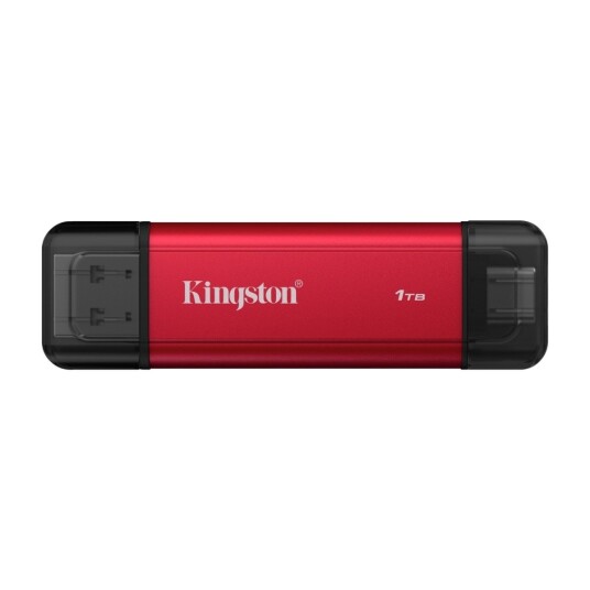 Kingston Dual Portable SSD 1TB Ekstern SSD Svart USB 3.2 Gen 2 SPSD/1TB