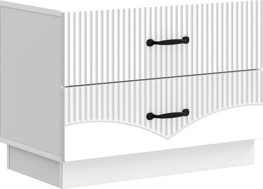  Nattbordskap med skuff Hvit 62 x 34,5 x 44,5 cm Konstruert tre