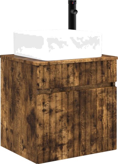 Vegghengt servantkommode Røkt Eik 49 x 41 x 63 cm Vegghengt servantkommode Røkt Eik 49 x 41 x 63 cm