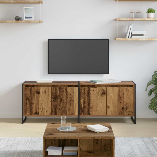 TV skap Gamle tre 140 x 36 x 49.5 cm Konstruert tre